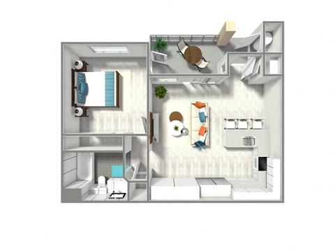 bedroom floor plan an overview of the bedroom and living room of a 1 bedroom apartment
